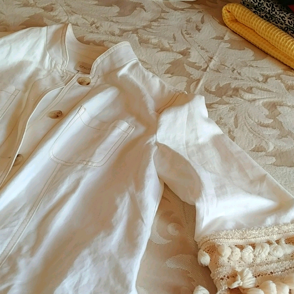 3/4 sleeve Linen/cotton jacket